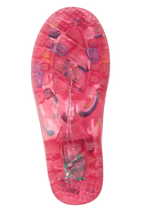 'Splash' Toddler Light Up Wellies Waterproof Flashing Sole Kids Rain Boots Shoes Pink - Image 4