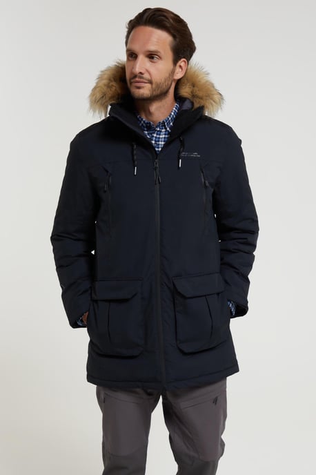 'Traverse' Men's Jacket Waterproof Breathable Warm Cosy Coat Black - Image 2