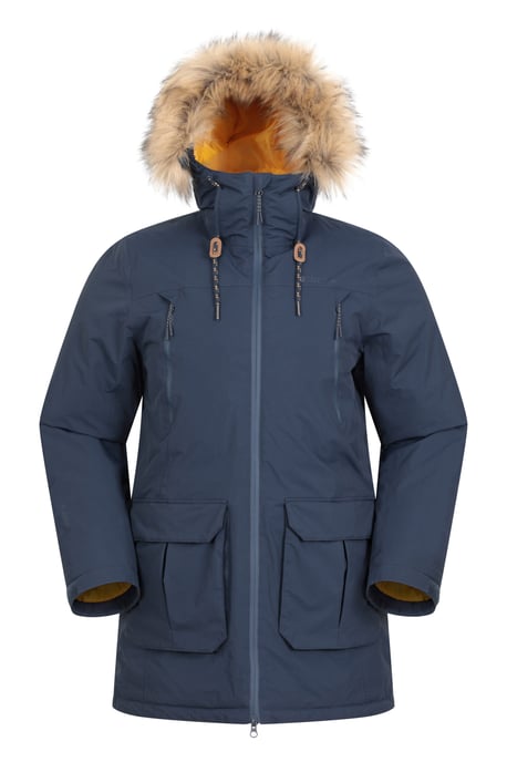 'Traverse' Men's Jacket Waterproof Breathable Warm Cosy Coat Navy - Image 2