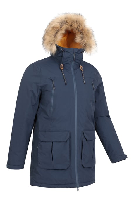 'Traverse' Men's Jacket Waterproof Breathable Warm Cosy Coat Navy - Image 3