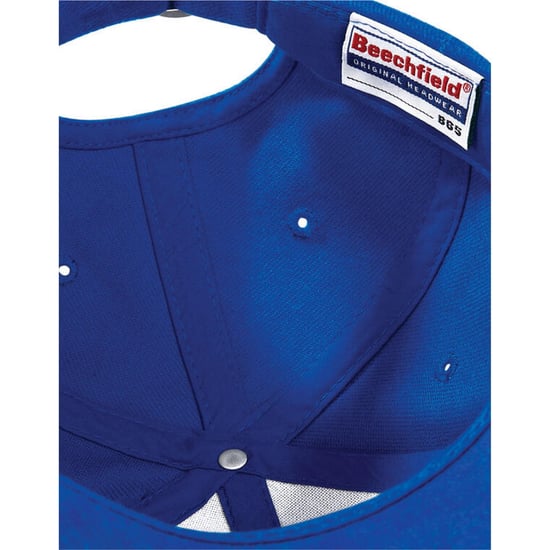 Beechfield Unisex Adult Pro-Style Heavy Brushed Cotton Baseball Cap (Bright Royal Blue) - Image 3