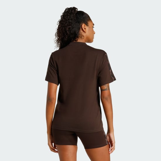 Seasonal Essentials Leopard Print T-Shirt with 3-Stripes - Image 2