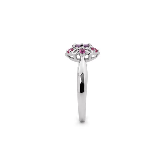 Luxenter Ring in Metal Alloy and Multicolor Zirconia finished in rhodium - Goryah - Image 3