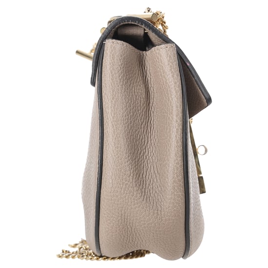 Chloé Pebbled Small Drew Bag in Beige Leather - Image 4