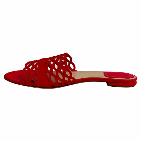 Dior Tattoo Lasercut Sandaler i rött läder - Image 5