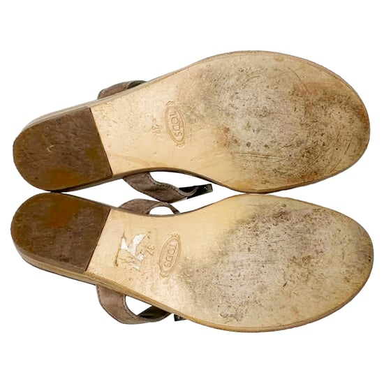 Tod's Bow Accent Thong Slide Sandals in Brown Suede - Image 6