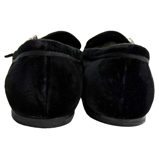 Tod's loafers met kristallen versiering in zwart fluweel - Image 3