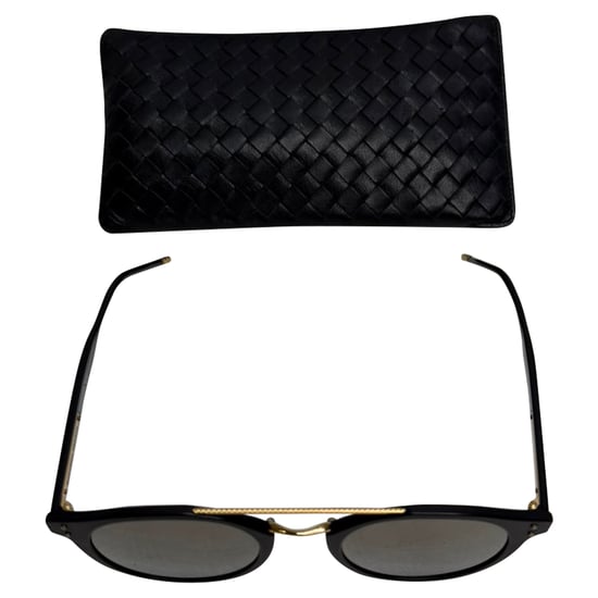 Bottega Veneta Round Tinted Sunglasses in Black Acetate - Image 6