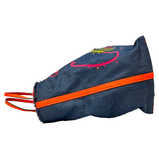 Christian Louboutin Frangibus Tote Bag In Navy Blue Denim - Image 4