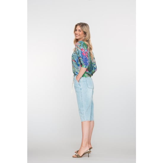Geisha capri elastic waist 51306-10 830 bleached denim - Image 3