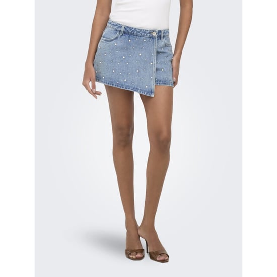 Only onltexas studded reg dnm skort bj 15371189 light medium blue - Image 3