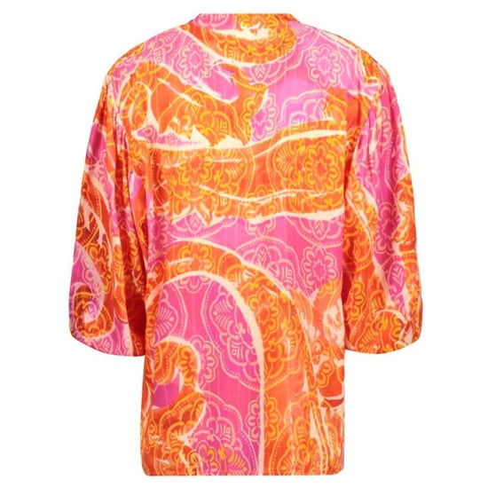 Geisha blouse with lurex 53311-70 250 orange/fuchsia/silver - Image 2