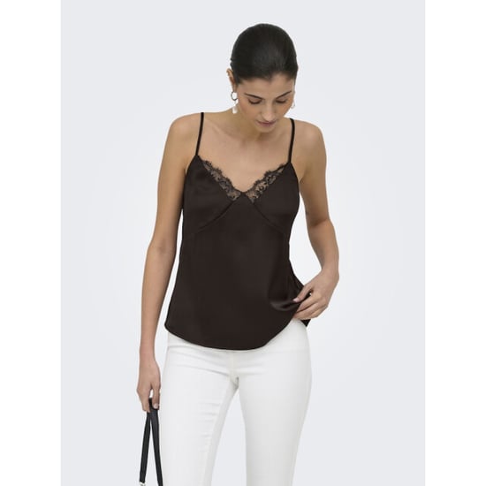 Only onlfaraya strap lace satin top wvn 15380254 chocolate torte - Image 2