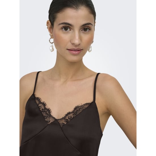 Only onlfaraya strap lace satin top wvn 15380254 chocolate torte - Image 6