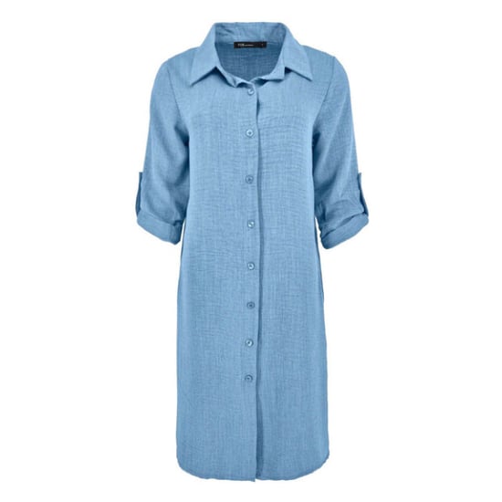FOS Amsterdam Fos 7811 jurk lina uni lyocell look jeans - Image 5