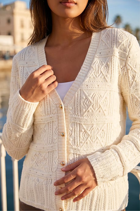 Pointelle Knit Cardigan - Image 4