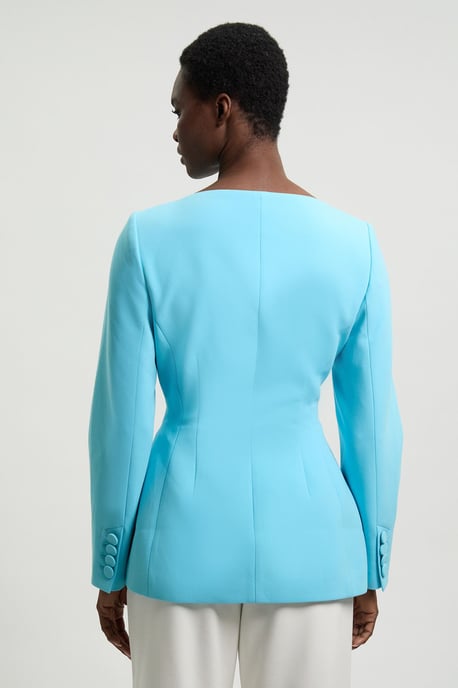 Compact Stretch Tailored Single Breast Blazer - Image 4