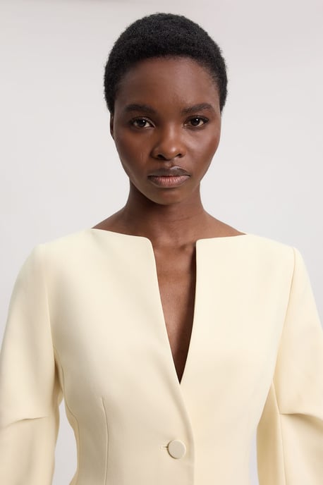 Compact Stretch Tailored Single Breast Blazer - Image 2
