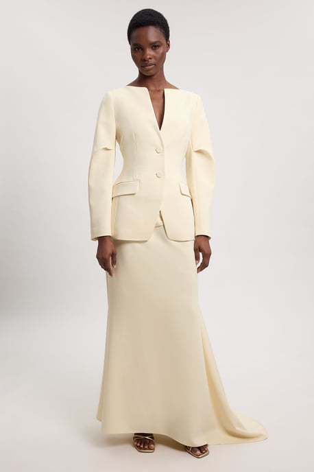 Compact Stretch Tailored Single Breast Blazer - Image 3