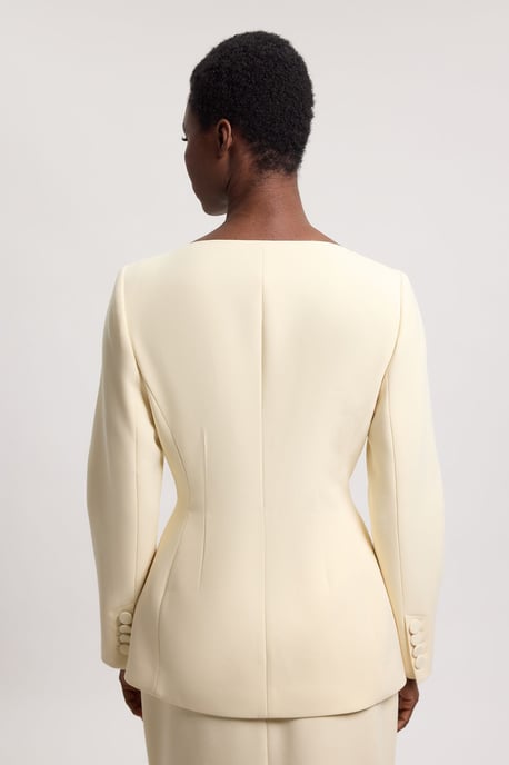 Compact Stretch Tailored Single Breast Blazer - Image 4