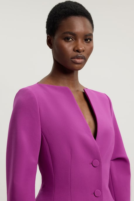 Compact Stretch Tailored Single Breast Blazer - Image 3