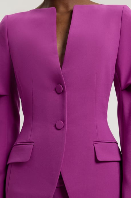 Compact Stretch Tailored Single Breast Blazer - Image 4