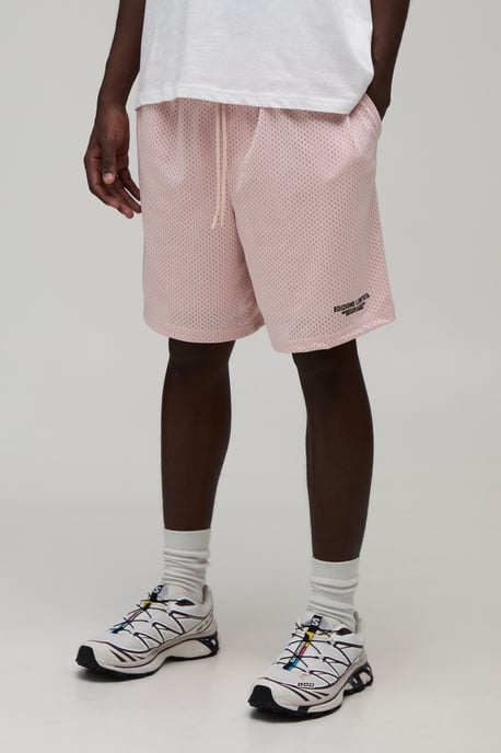 Baggy Fit Printed Mesh Jersey Short - Image 1