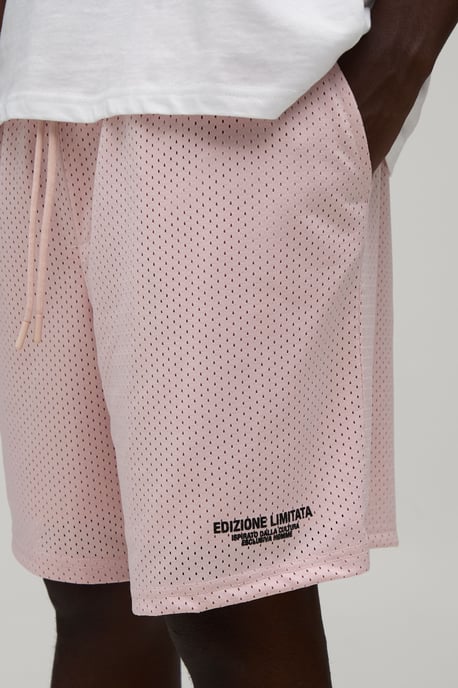 Baggy Fit Printed Mesh Jersey Short - Image 3