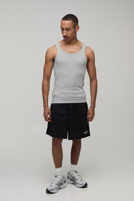 Baggy Fit Printed Mesh Jersey Short - Image 4