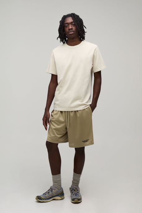 Baggy Fit Printed Mesh Jersey Short - Image 4