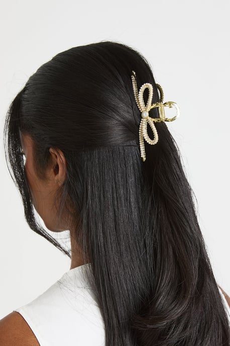 Diamante and Pearl Detail Claw Clip - Image 2