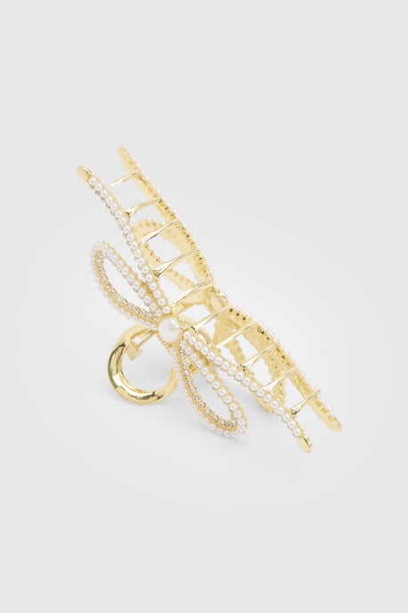 Diamante and Pearl Detail Claw Clip - Image 3