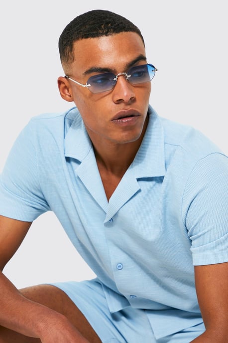 Hexagon Frameless Sunglasses - Image 3