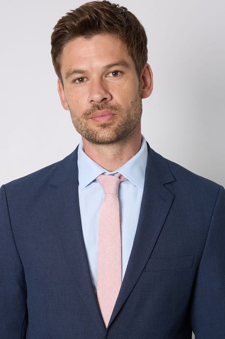 Pink Linen Look Tie - Image 2