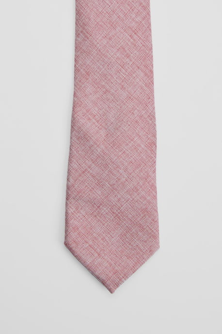 Pink Linen Look Tie - Image 3
