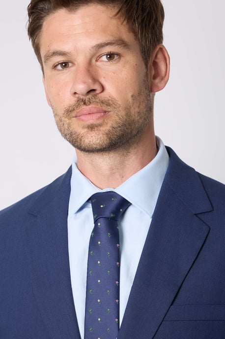 Navy Ditsy Floral Tie - Image 2