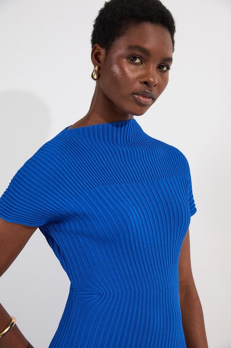 Stitch Detail Knit Midi Dress - Image 2
