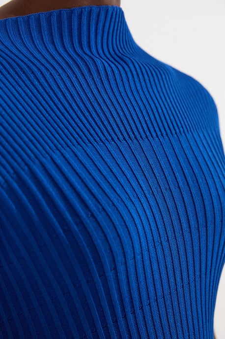 Stitch Detail Knit Midi Dress - Image 3