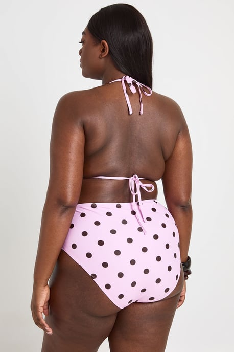 Plus Polka Dot Triangle Bikini Set - Image 2
