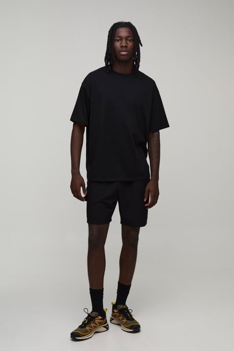 Slim Fit Elasticated Technical Stretch Cargo Shorts - Image 4