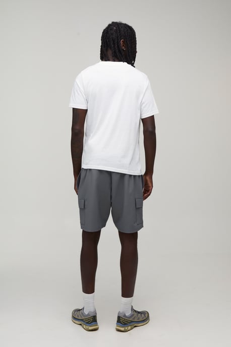 Slim Fit Elasticated Technical Stretch Cargo Shorts - Image 2