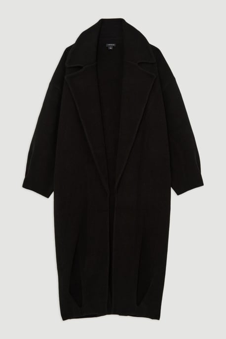 Compact Wool Blend Oversized Knit Coatigan - Image 4