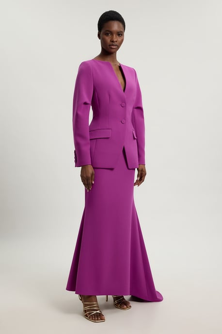 Compact Strech Waterfall Maxi Skirt - Image 1