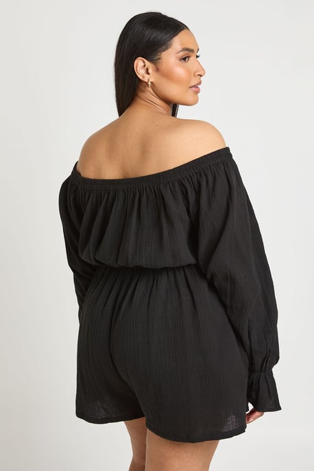 Plus Milkmaid Tie Front Playsuit - Image 2