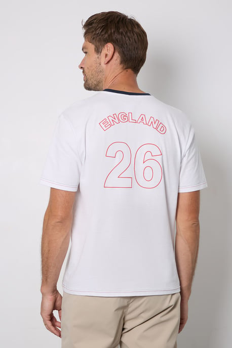 White England Print Crew Neck T-Shirt - Image 3