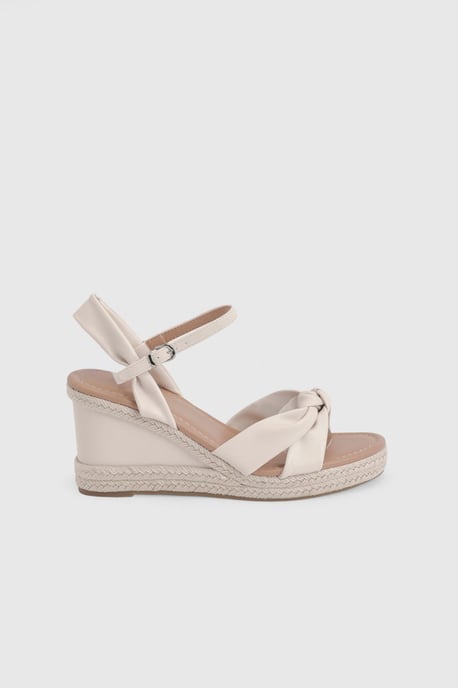 Wide Fit Jada Soft Knot Espadrille High Wedge Sandals - Image 3
