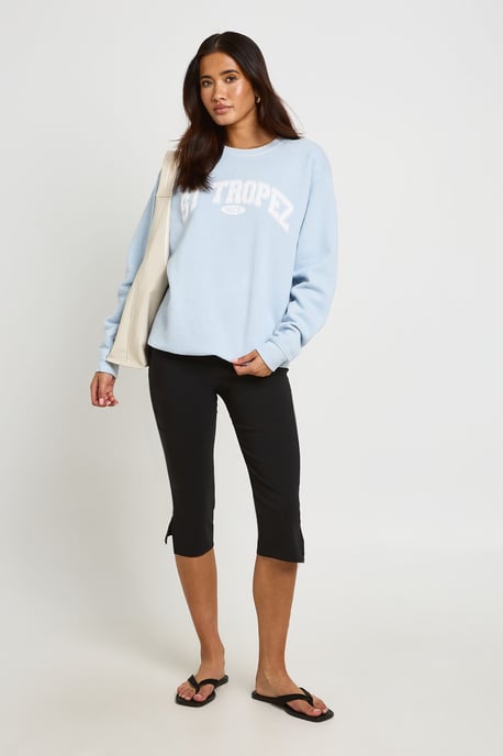 St Tropez Printed Washed Oversized Sweatshirt - Image 3