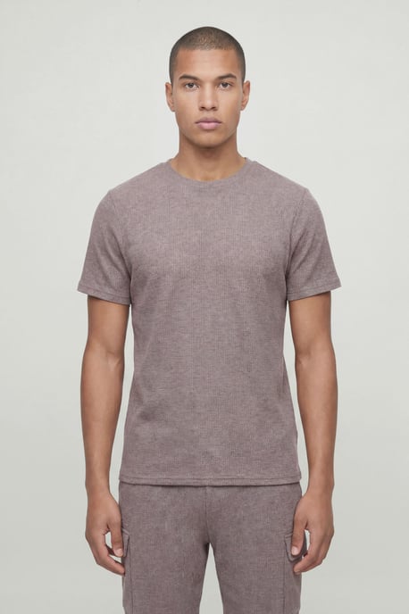 Slim Waffle T-shirt & Cargo Short Set - Image 3