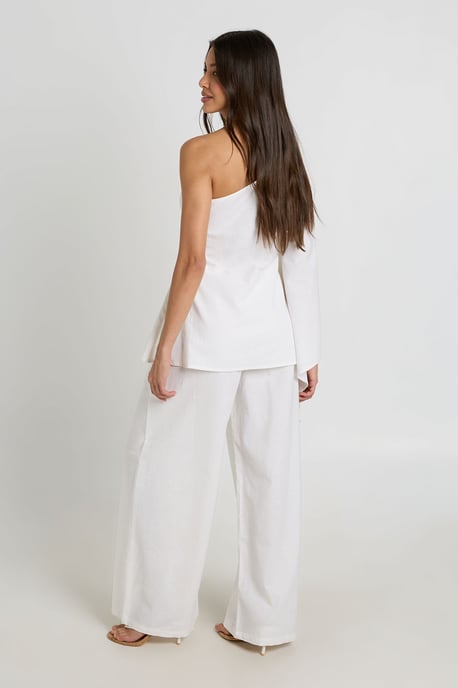 Linen Look Cape Top and Wide Leg Trouser Co-ord - Image 2