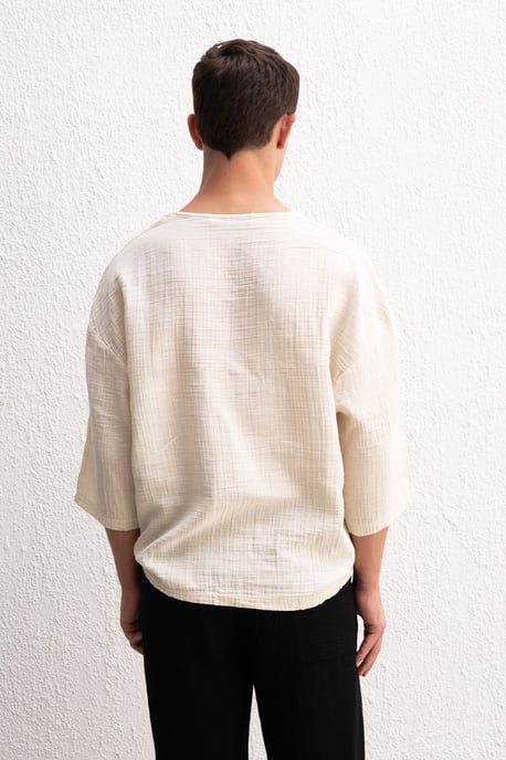 Muslin Crew Neck Långärmad T-shirt - Image 4